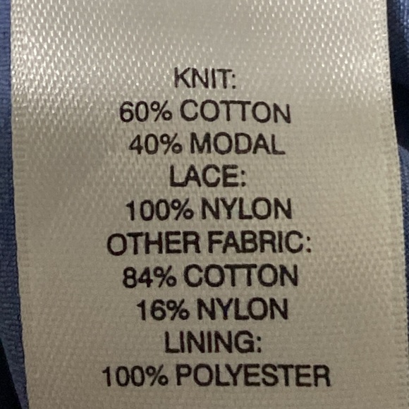 Chico’s Relaxed Fit Blue Lace Panels Tiered 3/4 Sleeve Boho Tunic Top Size L/XL - Picture 8 of 10